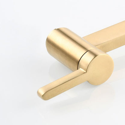 Skorter | 1-handle brushed nickel widespread faucet 1 hole wall-mounted bathroom faucet with brass