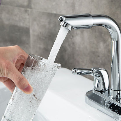 Skorter | 2-Handle Modern Vessel Sink Faucet Three-Way Bathroom Faucet