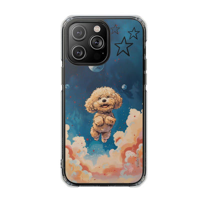 Skorter | Fluff's - Pookie Poodle Floating in Space Magnetic Clear Case for iPhone Series
