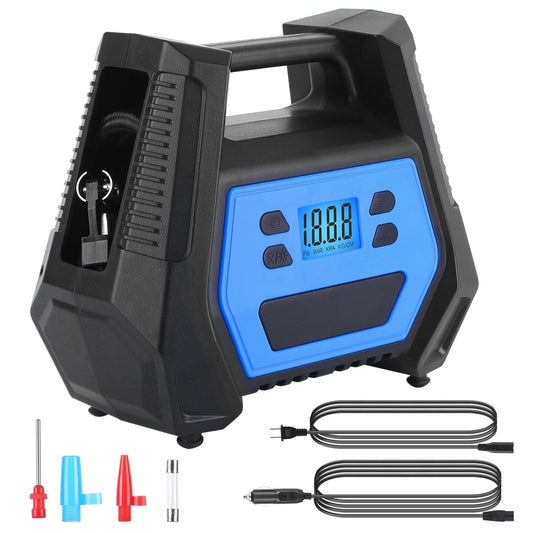 Skorter | 120W Max Power Portable Tire Pump with Digital Display LED Light