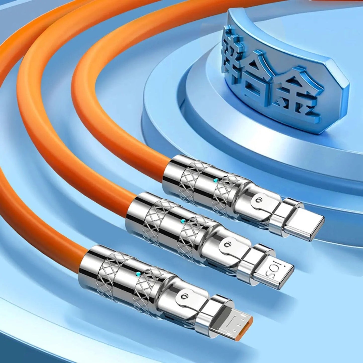 Skorter | Fast 120W Triple Charging Cable - Simple and Efficient