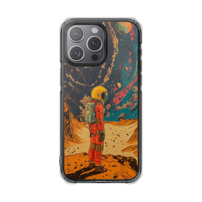 Skorter | Astronaut on Planet X Magnetic Clear Case for iPhone Series