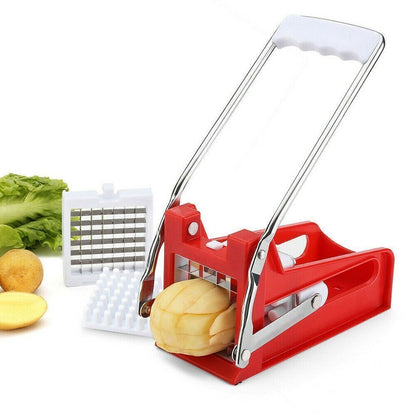 Skorter | Potato Slicer French Fries Slicer Chip Maker Cutter Chopper with 2 Blades -