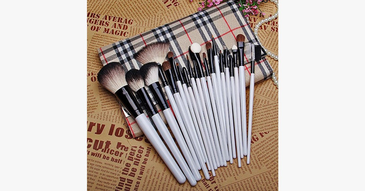 Skorter | Complete professional makeup brush set with 20 brushes and a case