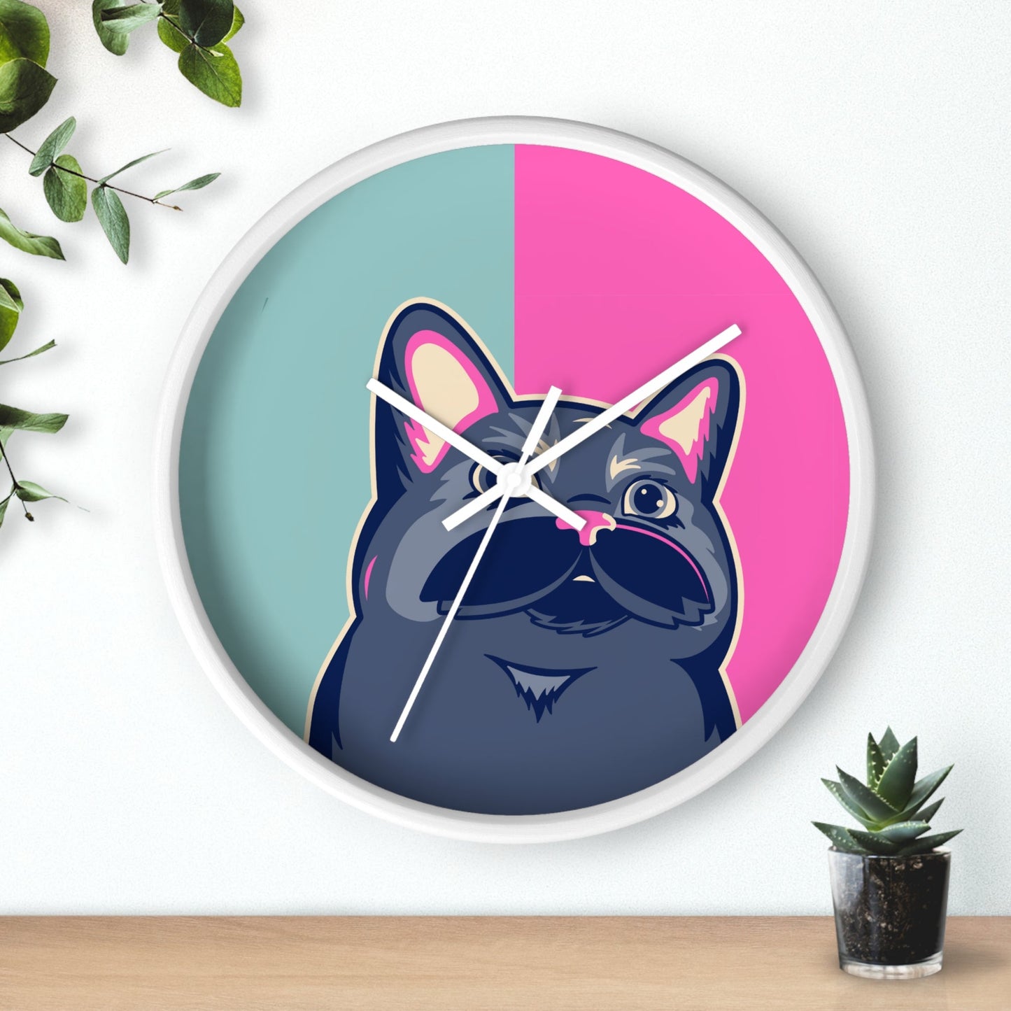 Skorter | Cat Color Block Wall clock