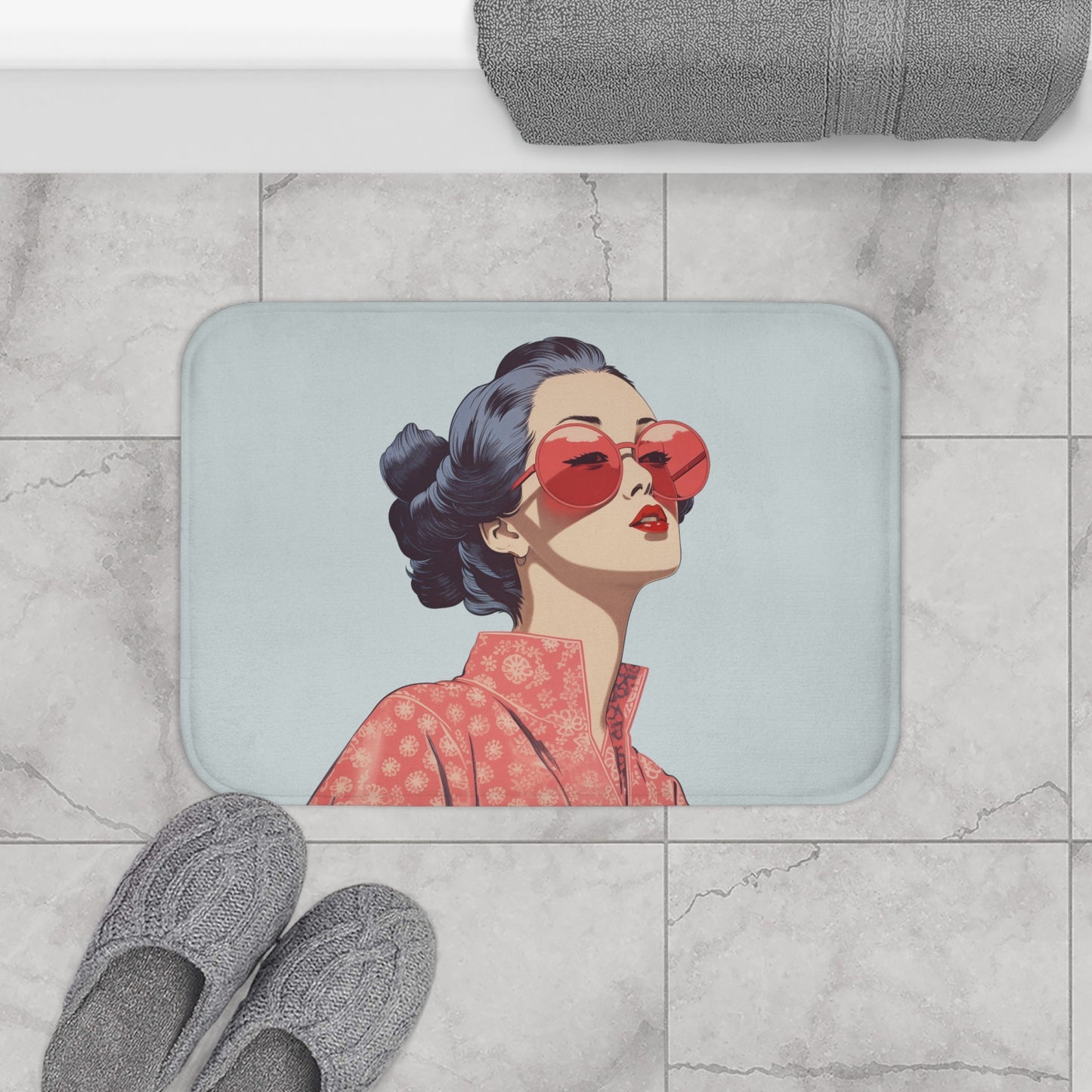 Skorter | Chic Sakura Shades Bath Mat