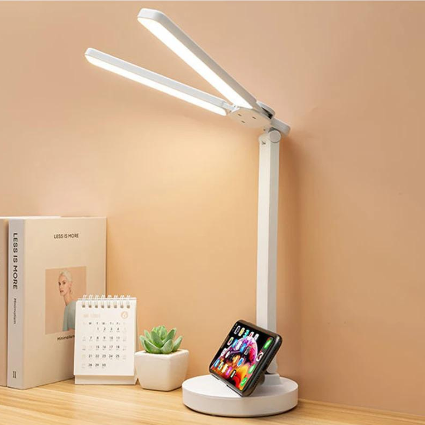 Skorter | Adjustable Reading Lamp - Rechargeable Dimmable with Phone Table