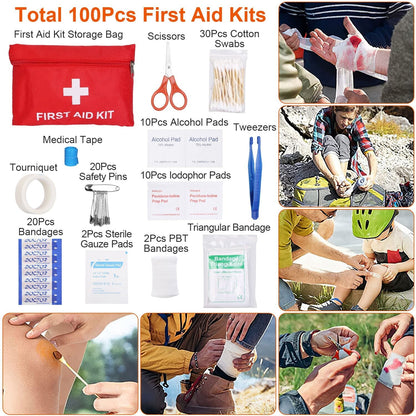 Skorter | 125-Pieces: Emergency Survival Gear Tactical for Outdoor Adventures