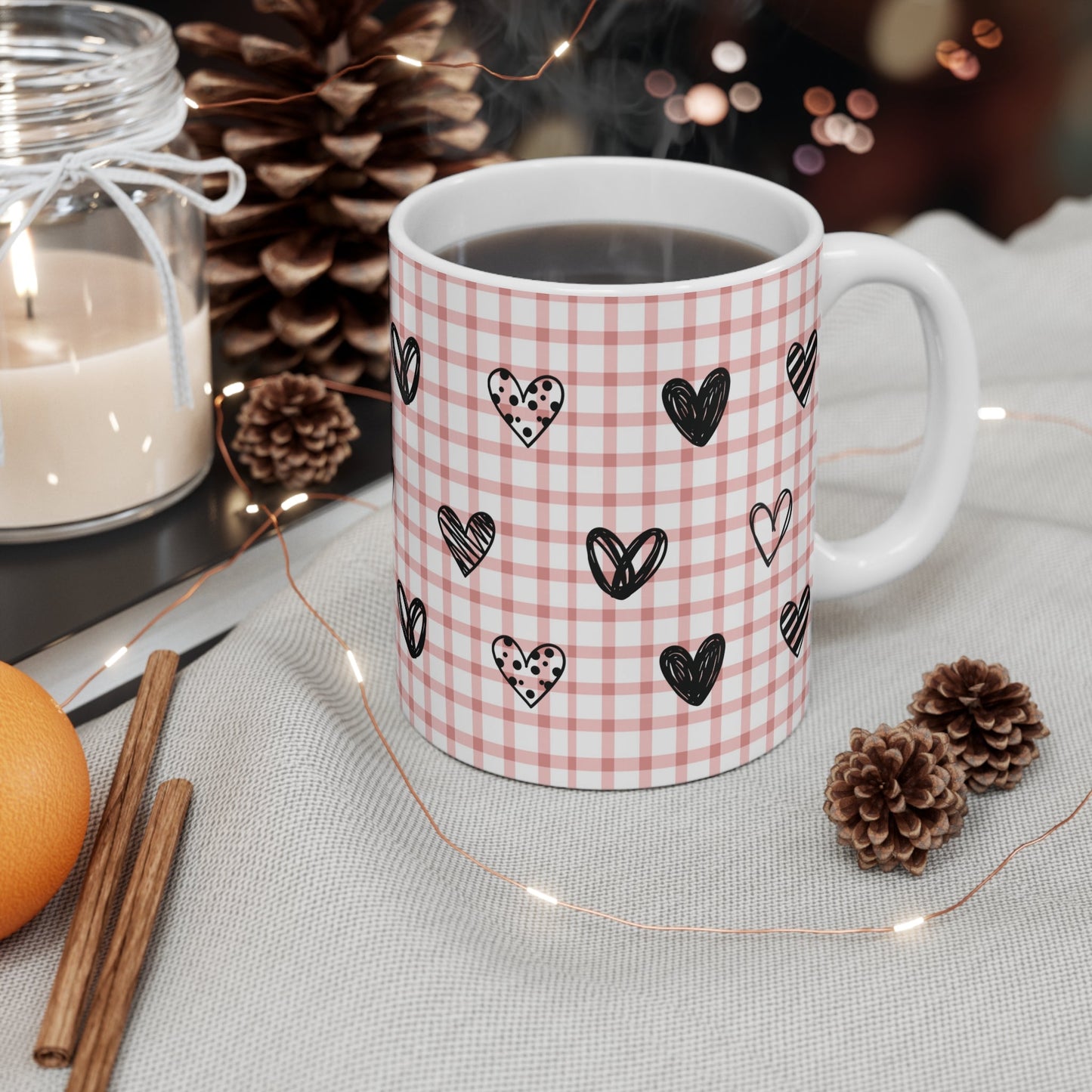 Skorter | and Hearts Pink Mug
