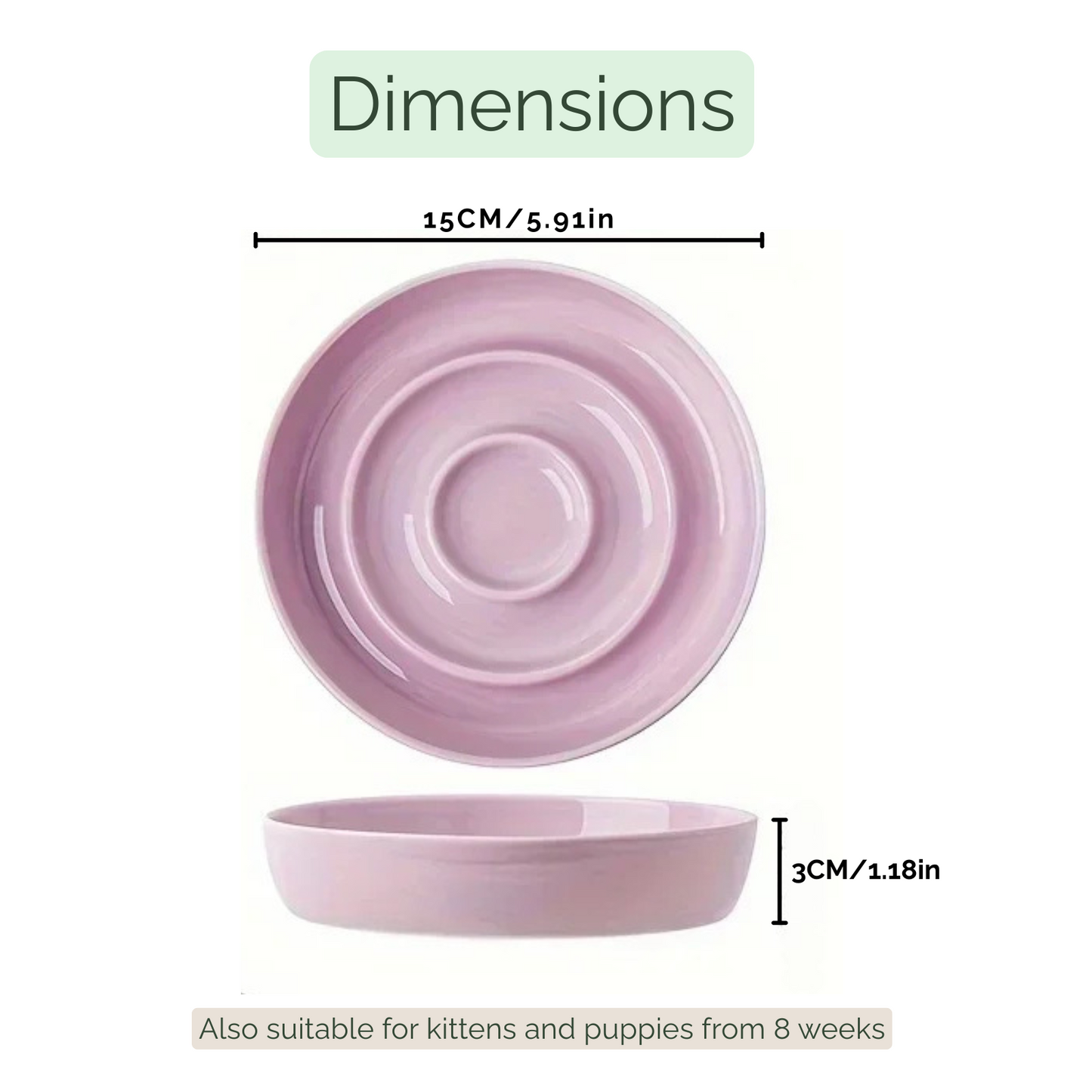 Skorter | Ceramic Anti-Choke Feeding Bowl – Slow Feeder for Cats and Dogs