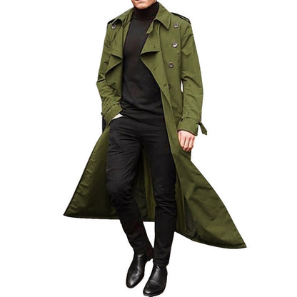 Men's elegant trench coat with double button placket Skorter