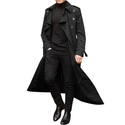 Men's elegant trench coat with double button placket Skorter