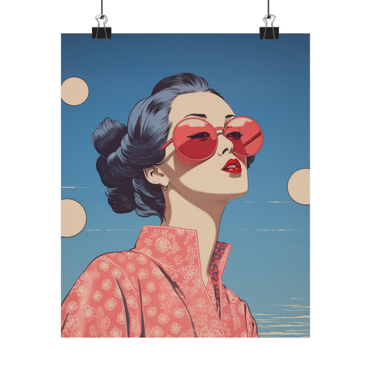 Skorter | Chic Sakura Shades Pop Poster