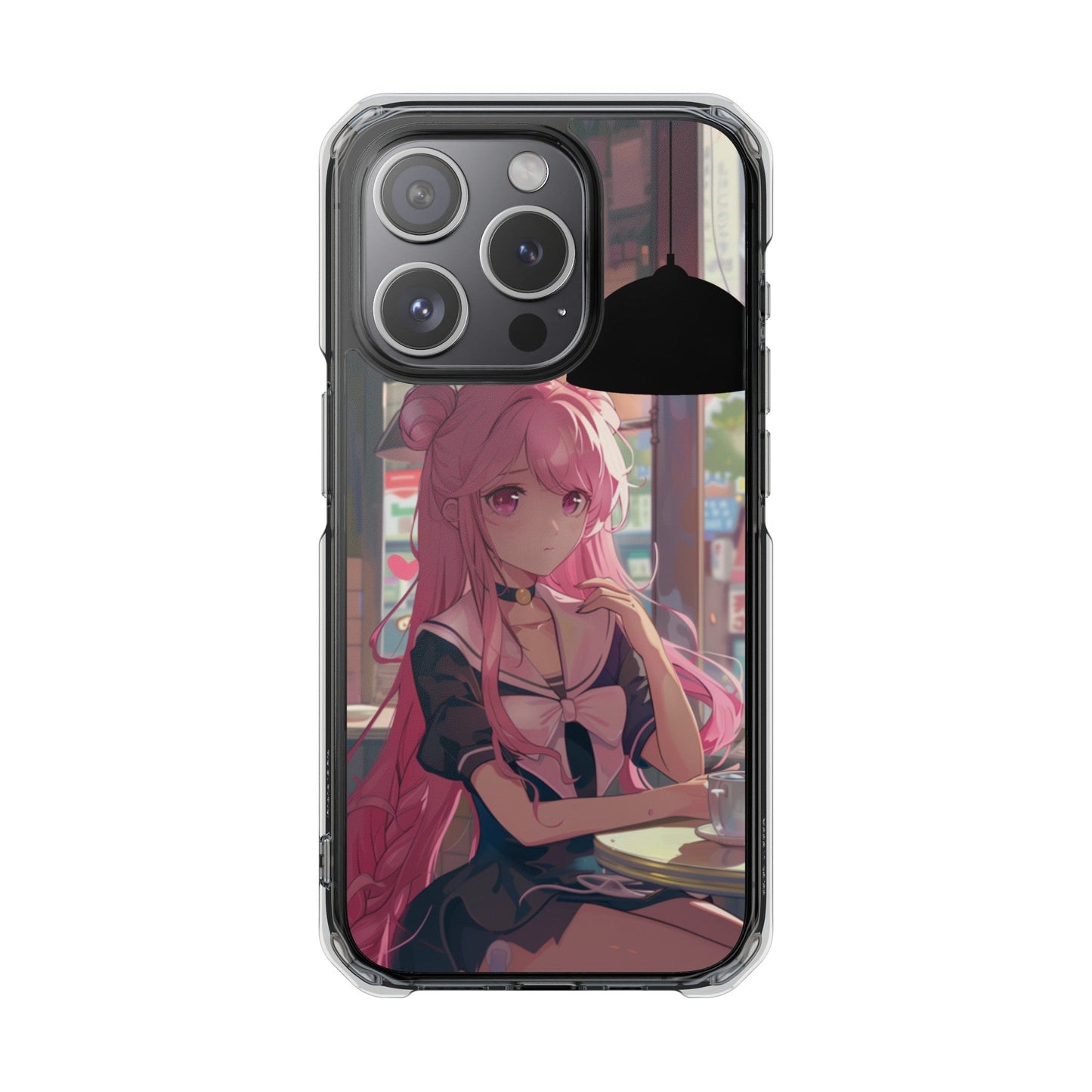 Skorter | Cafe Chilling Anime Girl Magnetic Case for iPhone