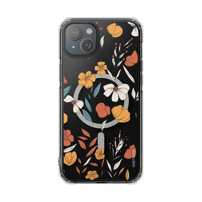 Skorter | Floral Pattern Magnetic Clear Case for iPhone Series
