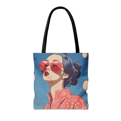 Skorter | Chic Sakura Shades Pop Print Tote Bag Medium
