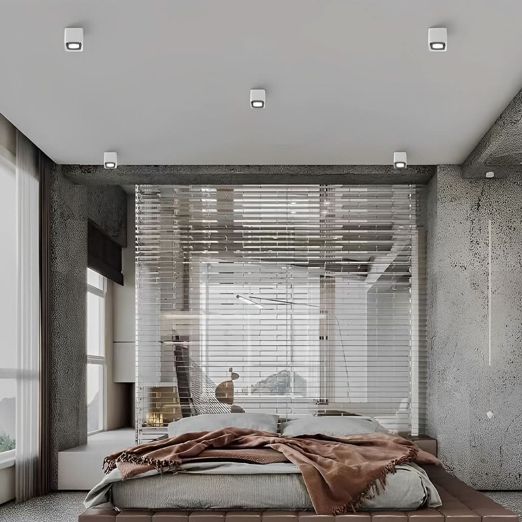 Skorter | Square Adjustable Ceiling Lamp with Dimmable LED Light