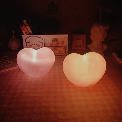 Skorter | LuvSphere Silicone LED Night Light | Heart-Shaped Design | Table Lamp | Warm Mood Light | Decorative