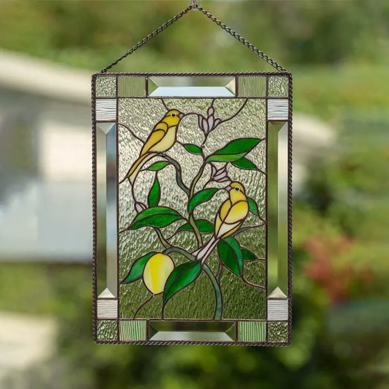 skorter | Cardinal Stained Glass Window Panel