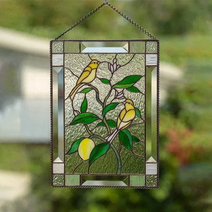 skorter | Cardinal Stained Glass Window Panel