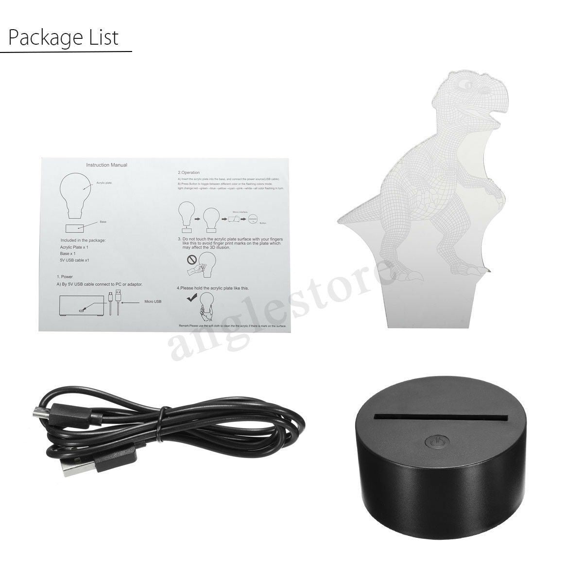 Skorter | Dinosaur Night light - 3D Dinosaur Light - T Rex Night Light