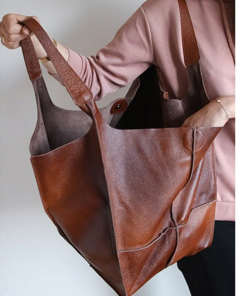 Skorter | Chic & Sustainable Leather Bag with Large Capacity - Elegant, Versatile Women's Handbag