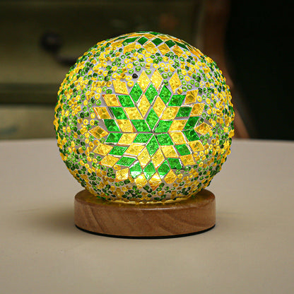 Skorter | Spherical LED Dimmable Glass Bohemian Baroque Table Lamp