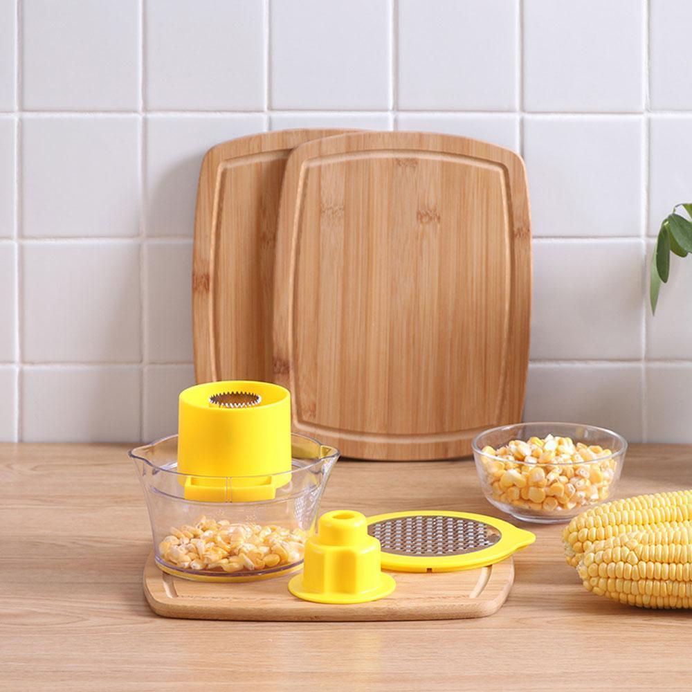 skorter | Cob Corn Stripper with Built-In Measuring Cup and Grater