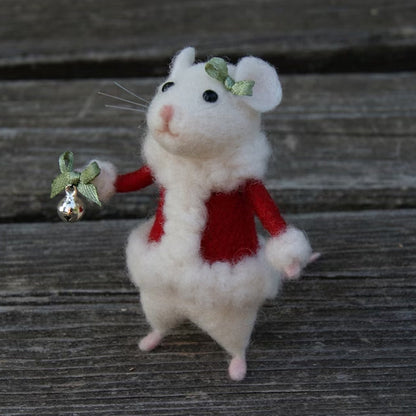 skorter | Felt Mouse and Pumpkin Ornament
