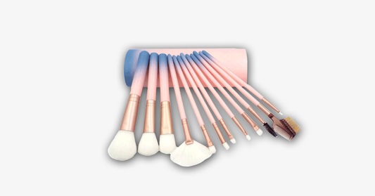 Skorter | 12-piece Pink Ombre Brush Set – Apply makeup like a pro!