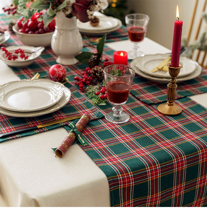 Skorter | Christmas Party Traditional Scottish Check Pattern Tablecloth