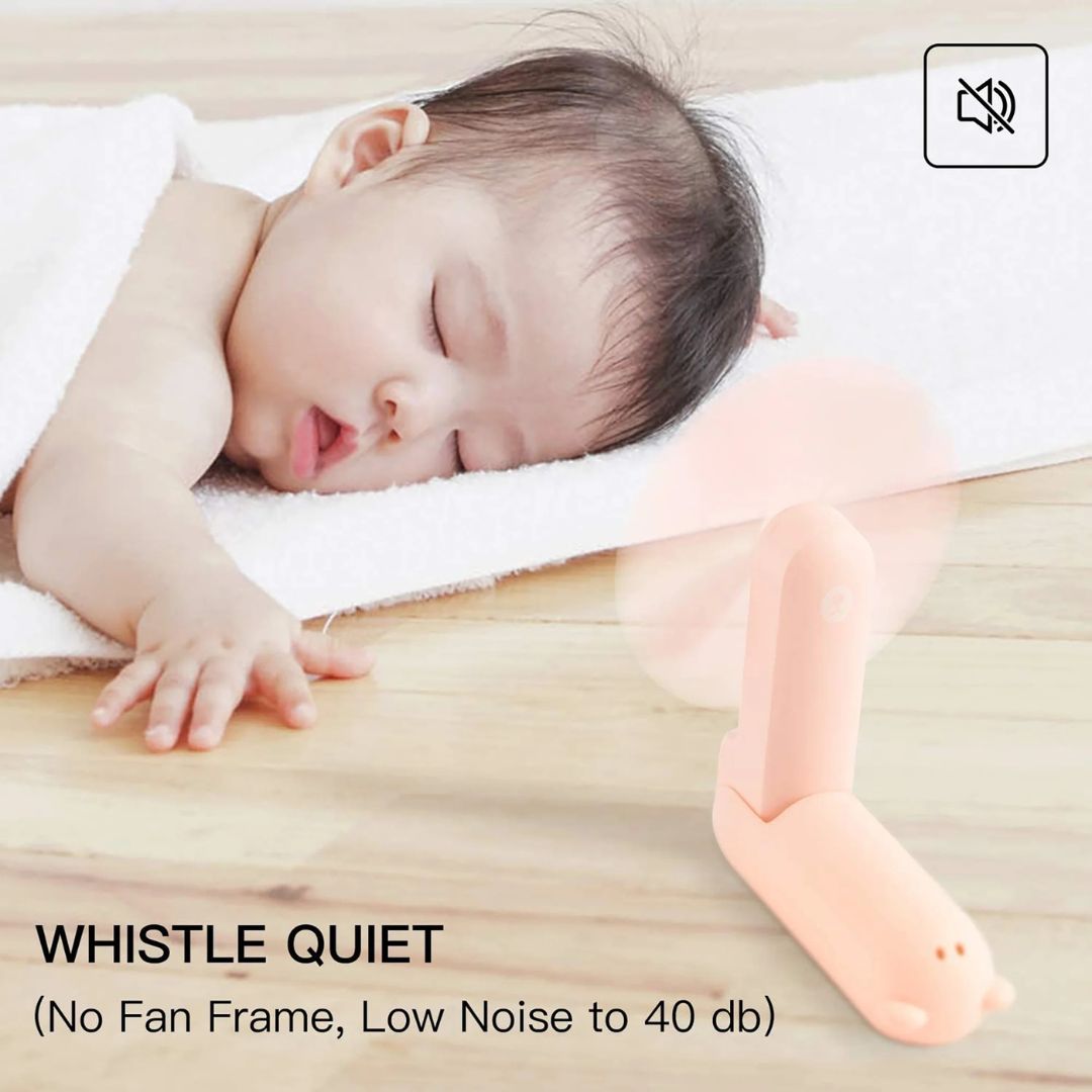 Skorter | 3 In 1 Handheld Mini Fan | USB Rechargeable, Foldable Design & Ideal for Travel, Camping, and Outdoor Activities