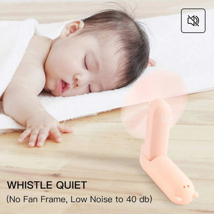 Skorter | 3 In 1 Handheld Mini Fan | USB Rechargeable, Foldable Design & Ideal for Travel, Camping, and Outdoor Activities