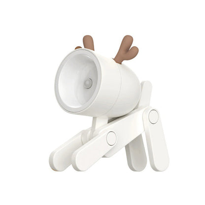 skorter | Mini LED Cute Cartoon Animals Puppies Deer Night Light, Adjustable Small Phone Holder Desk Lamp