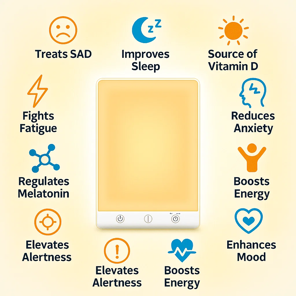 Skorter | SAD Therapy Lamp | Light Therapy for Seasonal Affective Disorder, Mood Enhancement & Energy Boosting