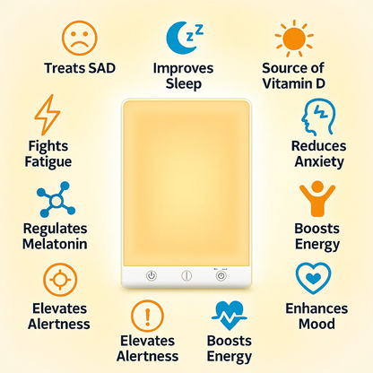 Skorter | SAD Therapy Lamp | Light Therapy for Seasonal Affective Disorder, Mood Enhancement & Energy Boosting