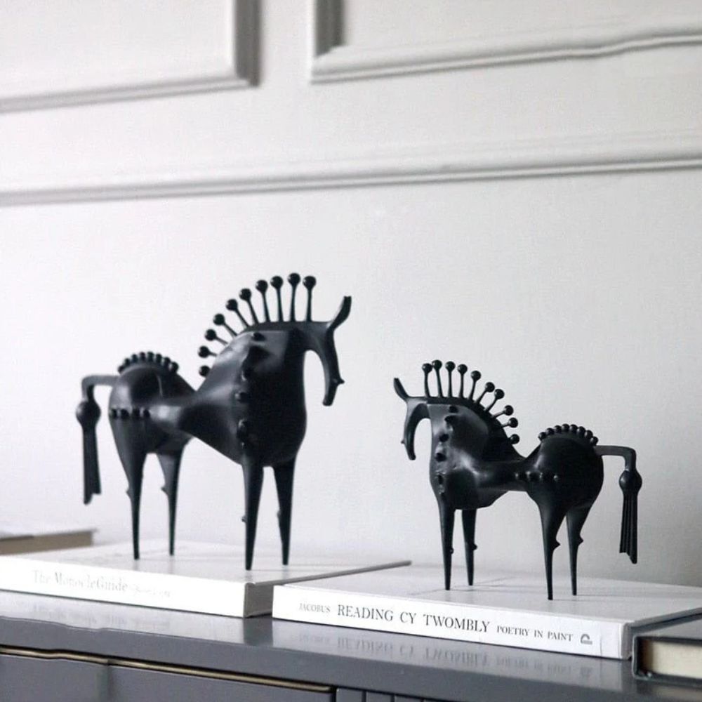 Skorter | Black Stallion Metal Sculpture