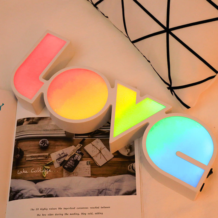 Skorter | Modern Art Deco waterproof PS LOVE letters LED table lamp for the bedroom