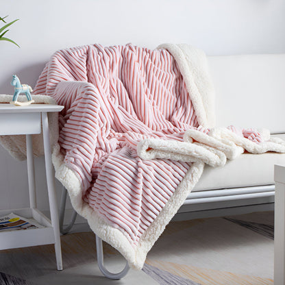Skorter | Fluffy Stripes Sherpa Blanket