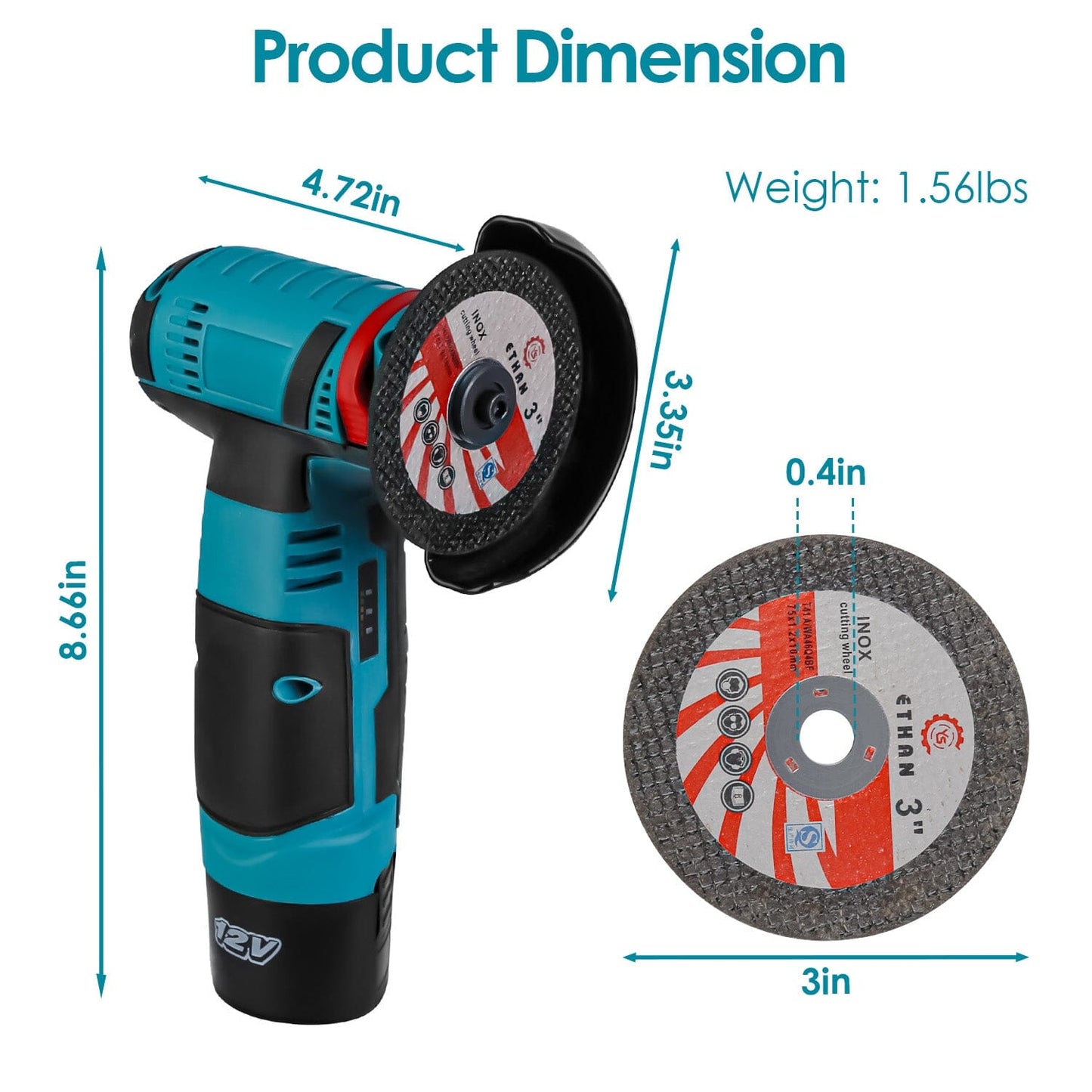 Skorter | 12V Wireless Mini Angle Grinder