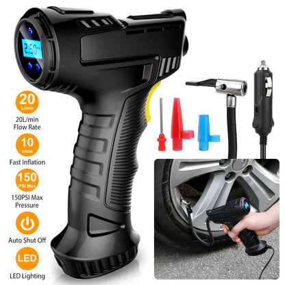 Skorter | 12V Digital Tire Pump with LED Light 150 PSI