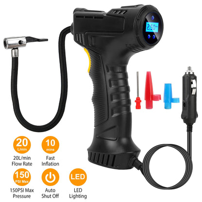 Skorter | 12V Digital Tire Pump with LED Light 150 PSI