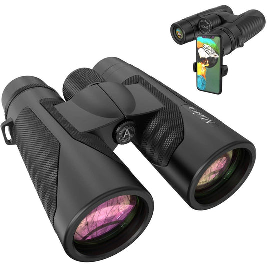 Skorter | 12x42 HD Binoculars for Adults with Universal Mobile Adapter