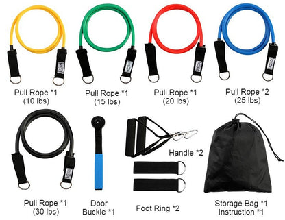 Skorter | Multifunction Home Latex Fitness Pull Rope, Portable Exercise Equipment Tensile Elastic Resistance Band