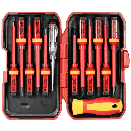 Skorter | 13-Piece: 1000V Replaceable Insulated Screwdriver Set