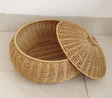 Skorter | Dome-Shaped Knitted Rattan Basket with Lid