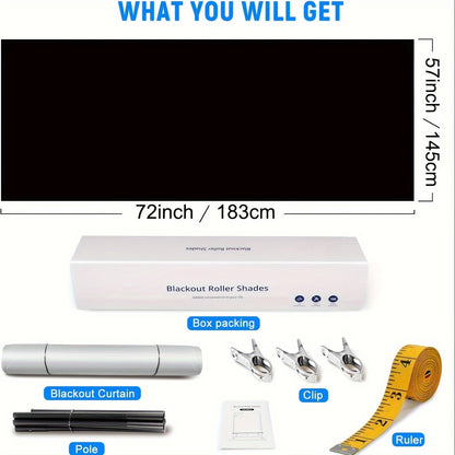 Skorter | Darkening Roller Blinds - Portable Thermal Insulated Curtains for Bedroom and Travel