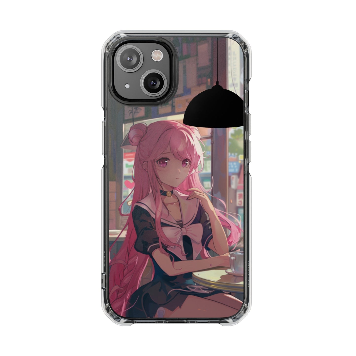 Skorter | Cafe Chilling Anime Girl Magnetic Case for iPhone
