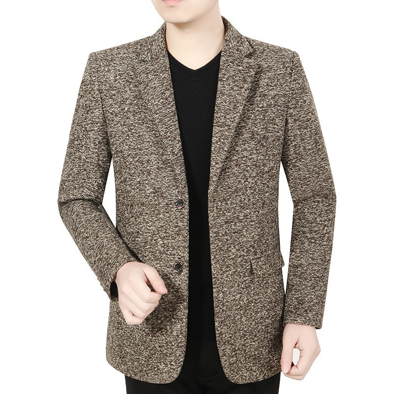 Herrkavaj slim fit i texturerat tyg Skorter