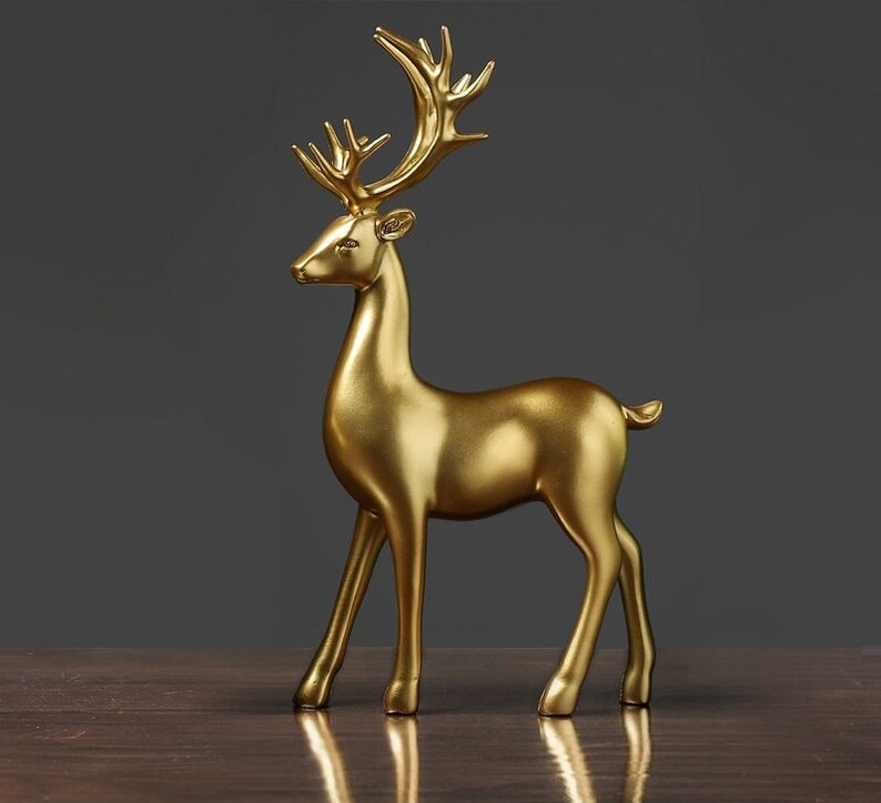 Skorter | Golden Couple Deer Figurines